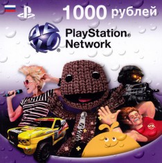 Карта оплаты PSN - Пополнение бумажника PlayStation Store на 1000 рублей
